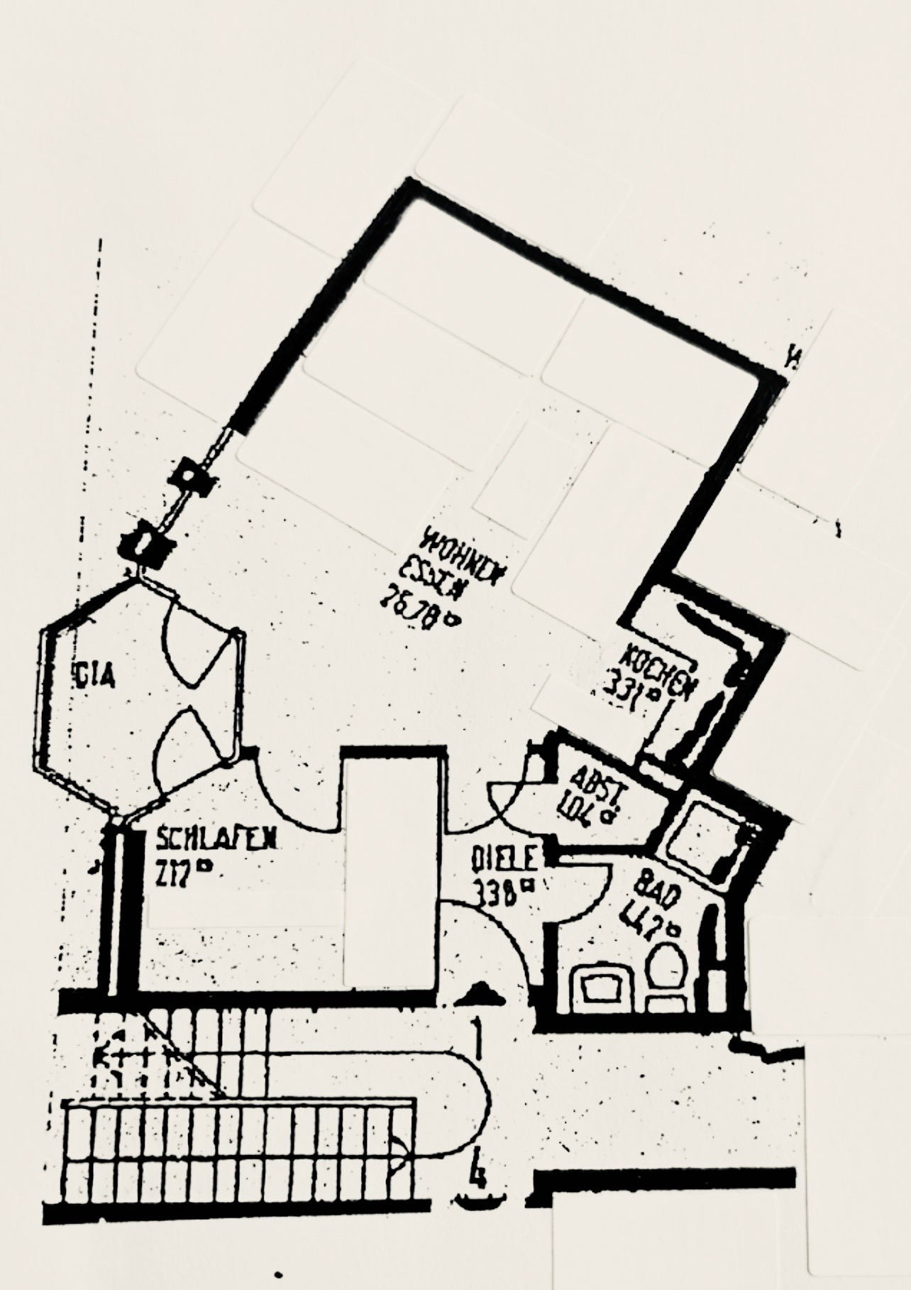 Grundriss 2-Zimmer-Wohnung
